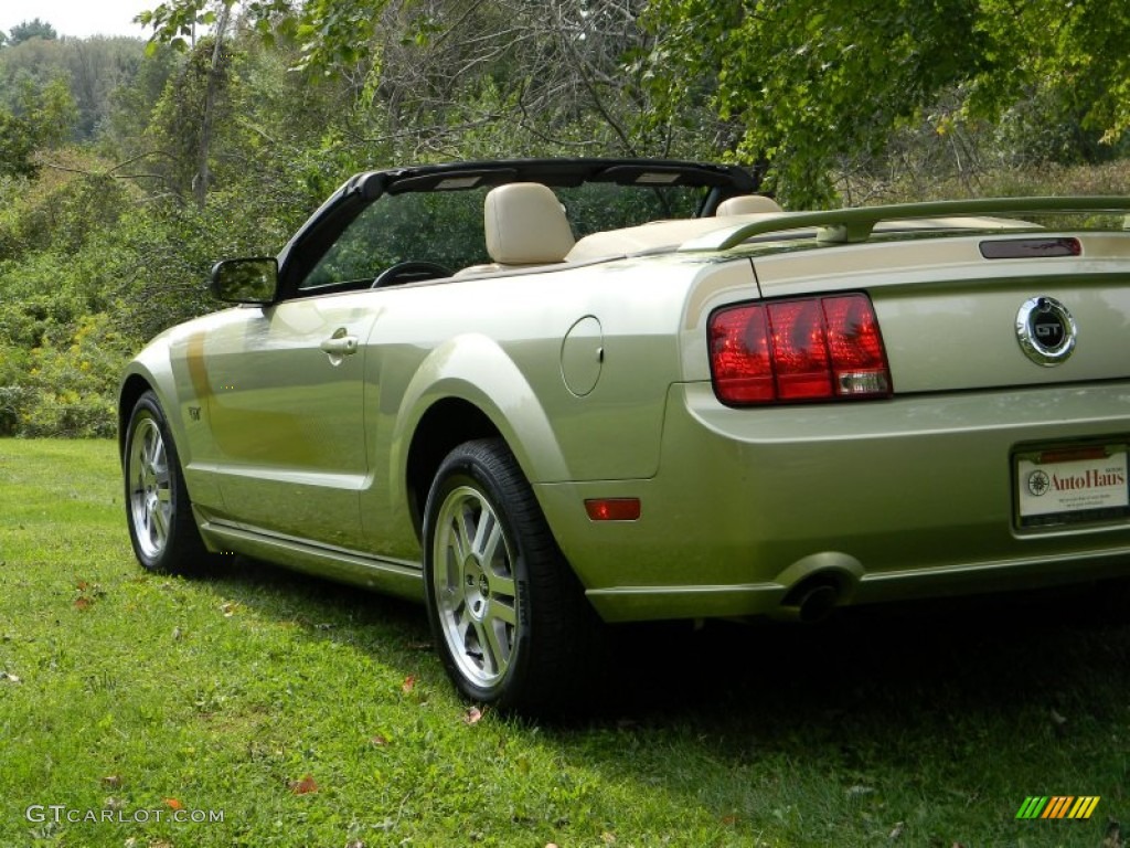 2006 Mustang GT Premium Convertible - Legend Lime Metallic / Light Parchment photo #7