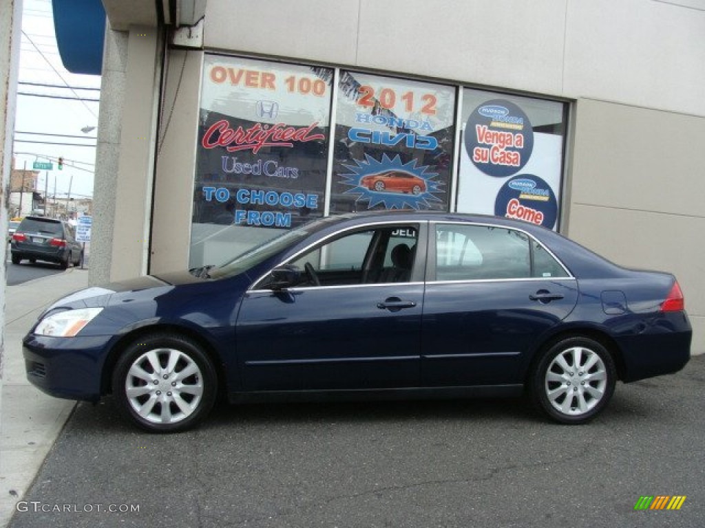 2006 Accord LX V6 Sedan - Royal Blue Pearl / Gray photo #3