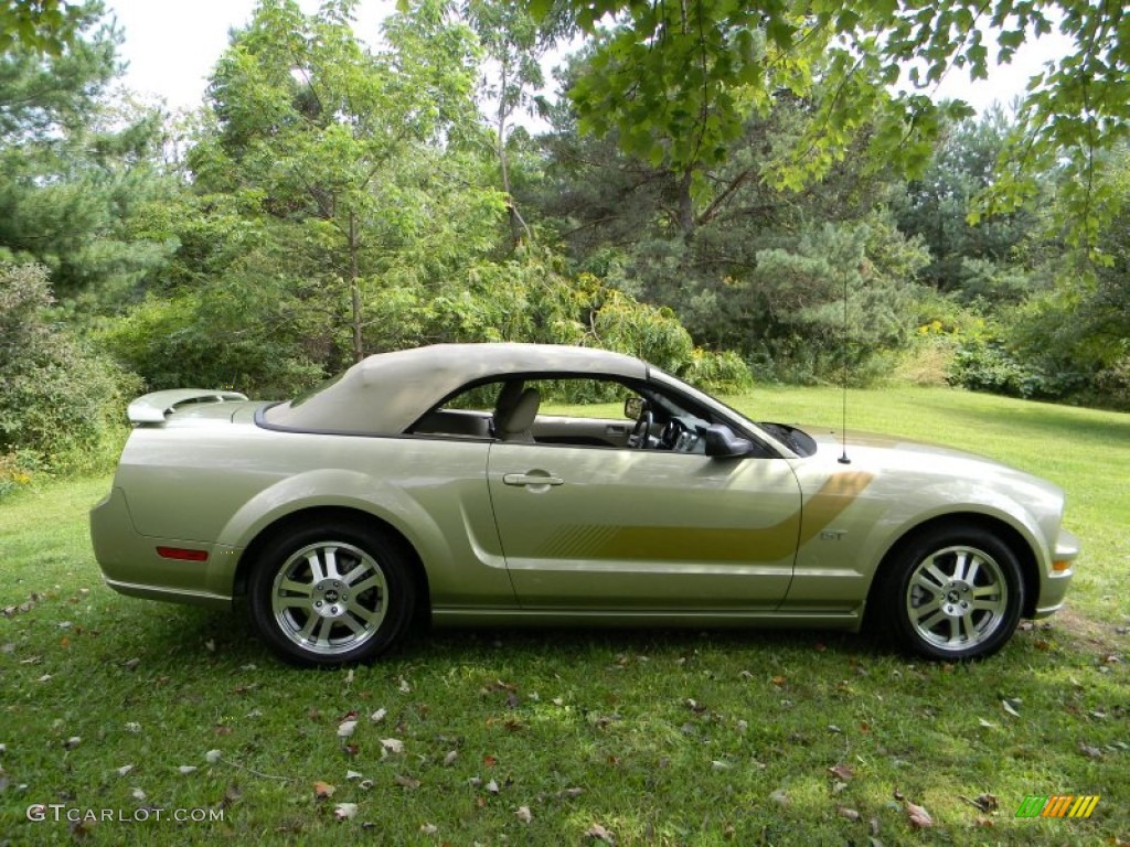 2006 Mustang GT Premium Convertible - Legend Lime Metallic / Light Parchment photo #48