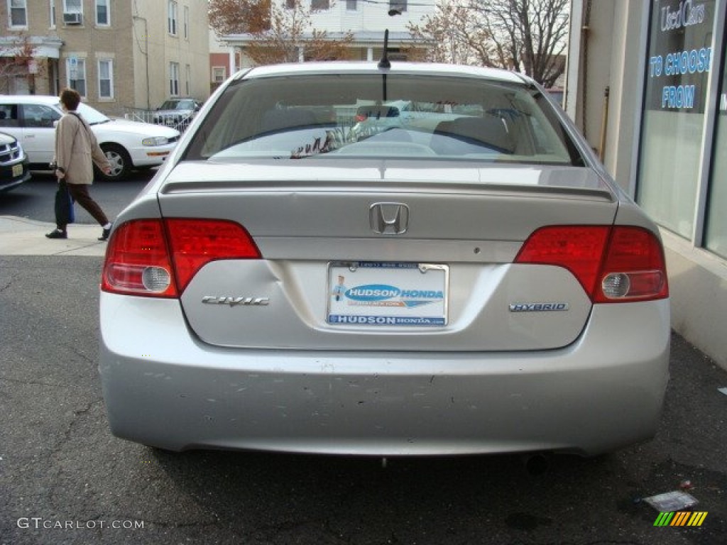 2006 Civic Hybrid Sedan - Alabaster Silver Metallic / Blue photo #5