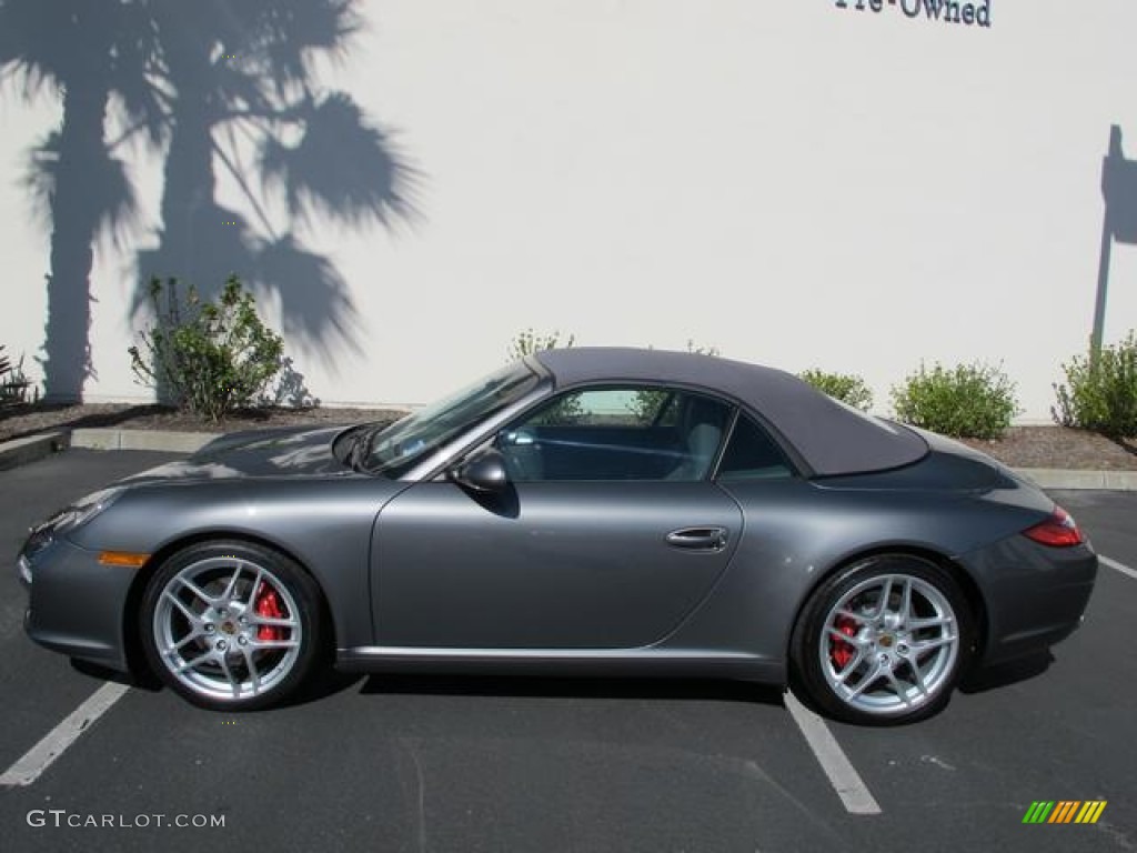 Meteor Grey Metallic 2009 Porsche 911 Carrera S Cabriolet Exterior Photo #62777694