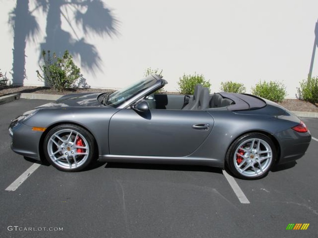 Meteor Grey Metallic 2009 Porsche 911 Carrera S Cabriolet Exterior Photo #62777703