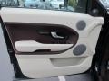 Ivory/Dark Cherry 2012 Land Rover Range Rover Evoque Prestige Door Panel