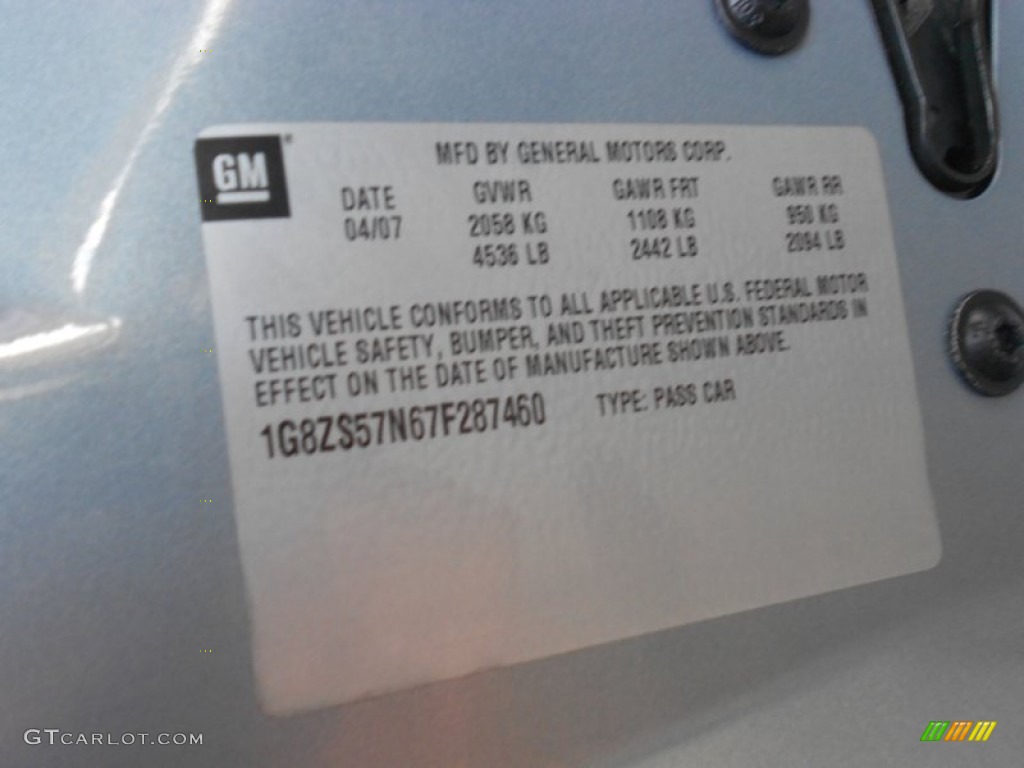 2007 Aura XE - Ocean Mist Metallic / Gray photo #16