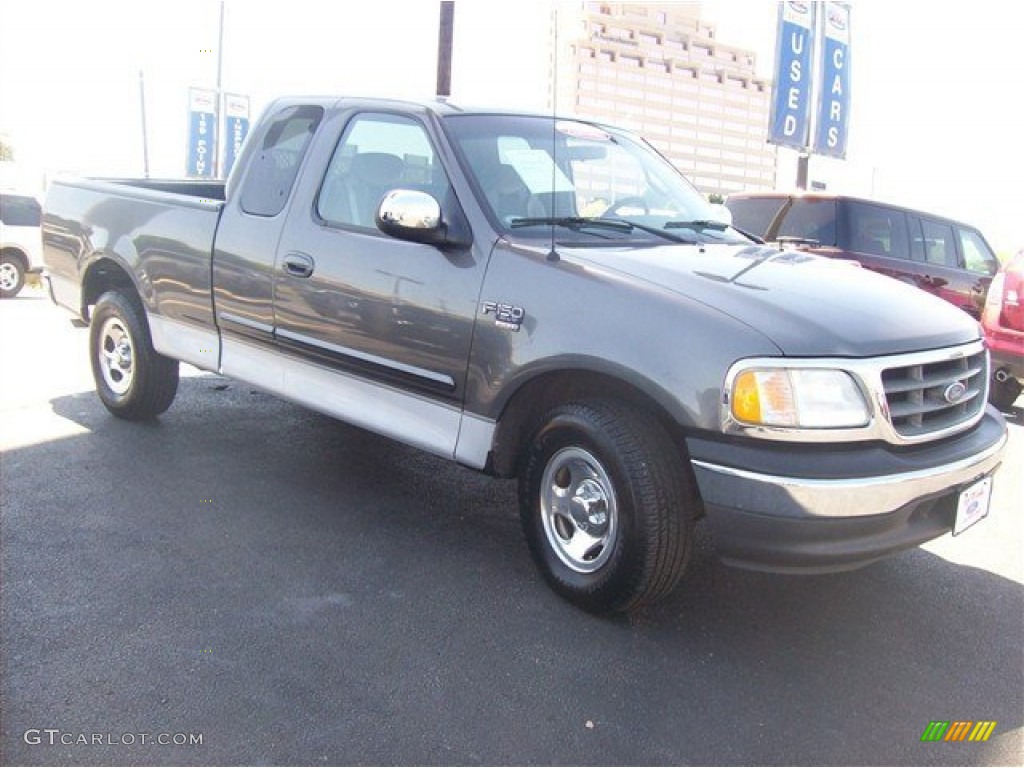 2002 F150 XLT SuperCab - Dark Shadow Grey Metallic / Medium Graphite photo #1