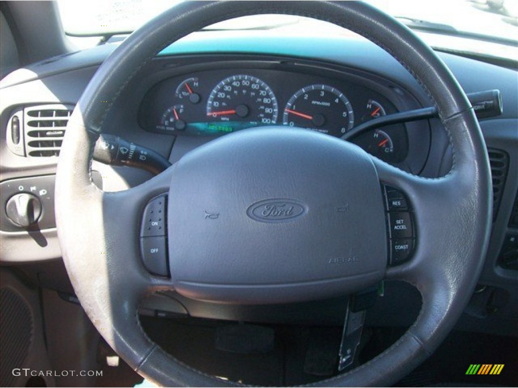 2002 F150 XLT SuperCab - Dark Shadow Grey Metallic / Medium Graphite photo #9