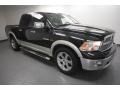 2009 Brilliant Black Crystal Pearl Dodge Ram 1500 Laramie Crew Cab  photo #1