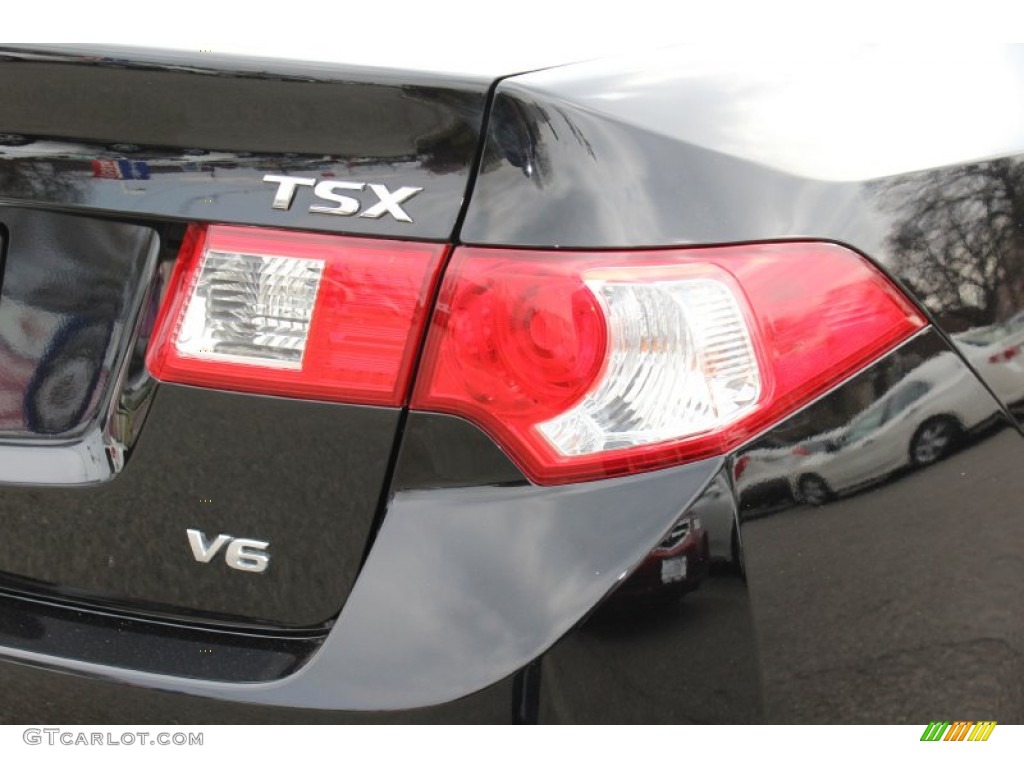 2010 TSX V6 Sedan - Crystal Black Pearl / Parchment photo #22