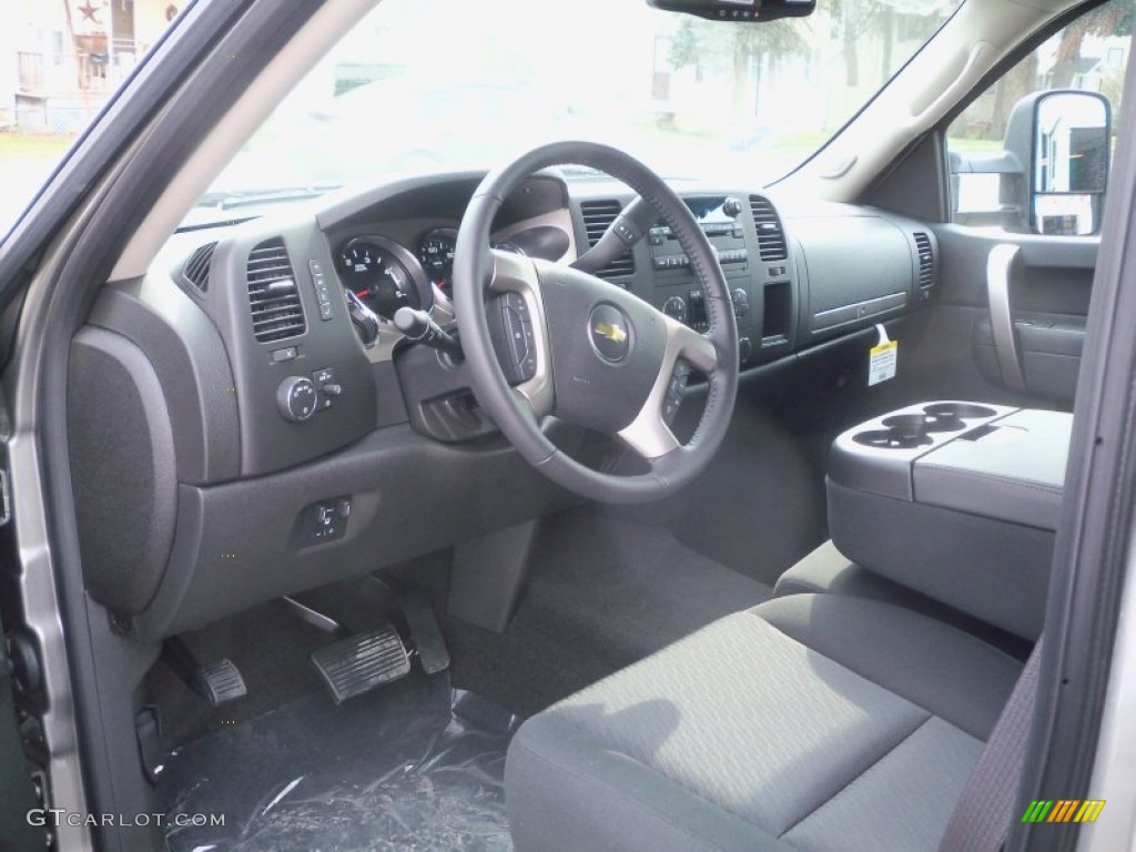 Ebony Interior 2012 Chevrolet Silverado 3500HD LT Crew Cab 4x4 Photo #62786403