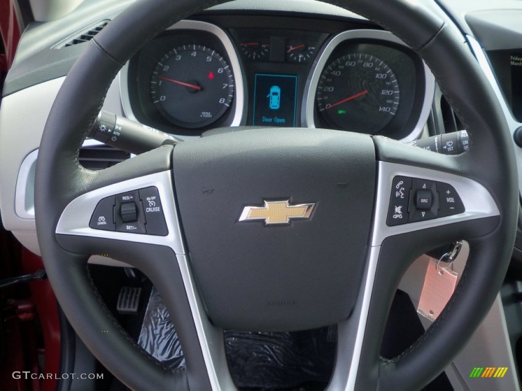 2012 Chevrolet Equinox LT AWD Light Titanium/Jet Black Steering Wheel Photo #62786750