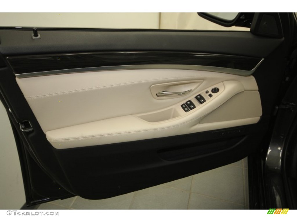 2012 5 Series 550i Sedan - Dark Graphite Metallic II / Oyster/Black photo #13
