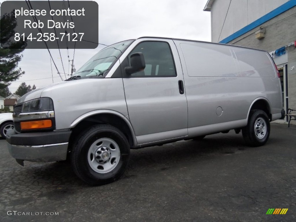 2012 Express 2500 Cargo Van - Sheer Silver Metallic / Medium Pewter photo #1