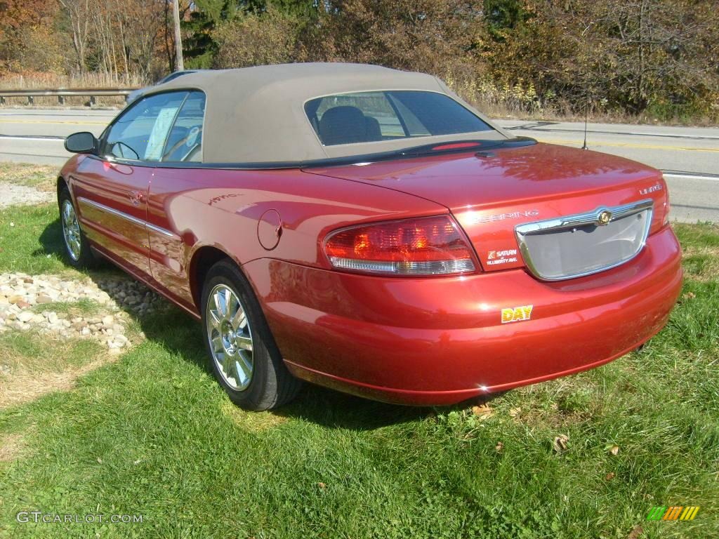 2006 Sebring Limited Convertible - Inferno Red Crystal Pearl / Light Taupe photo #4