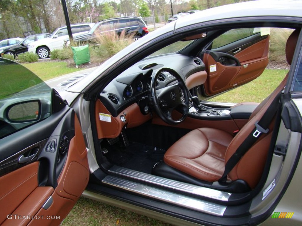 Cognac Brown Interior 2007 Mercedes-Benz SL 550 Roadster Photo #62787972