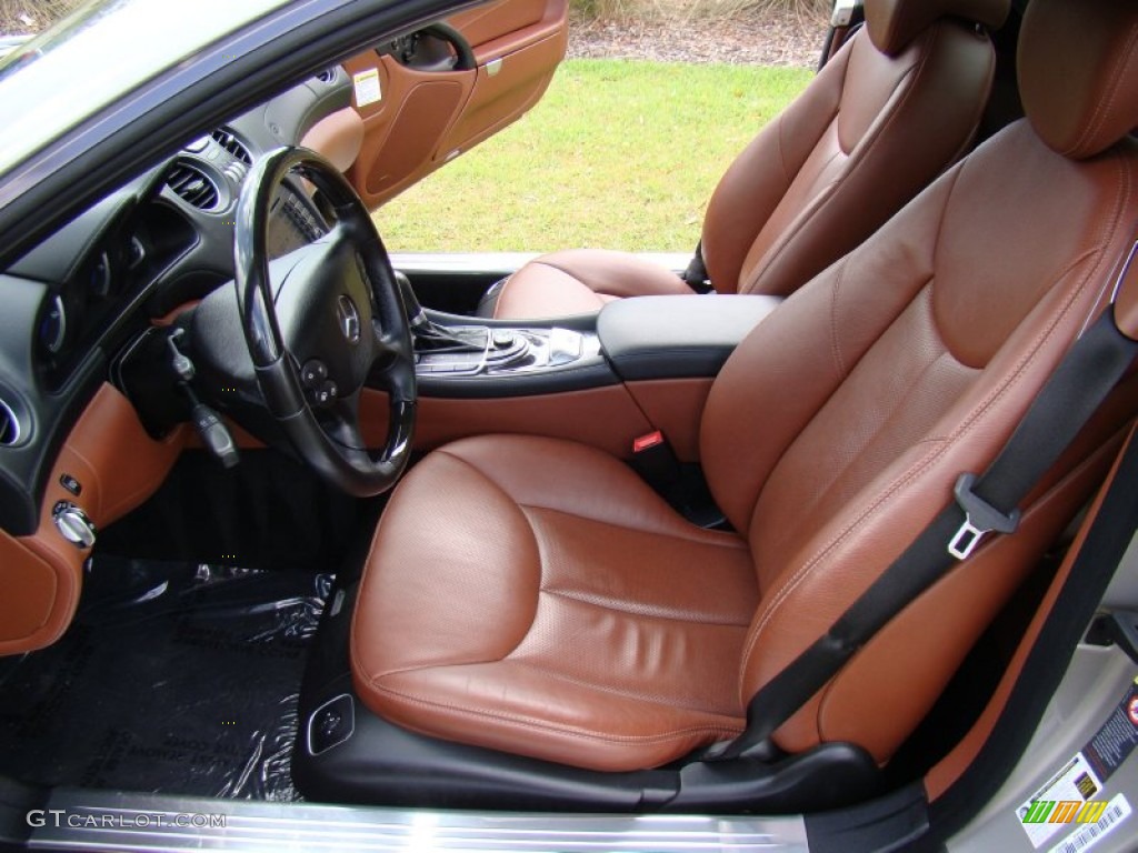 Cognac Brown Interior 2007 Mercedes-Benz SL 550 Roadster Photo #62787981