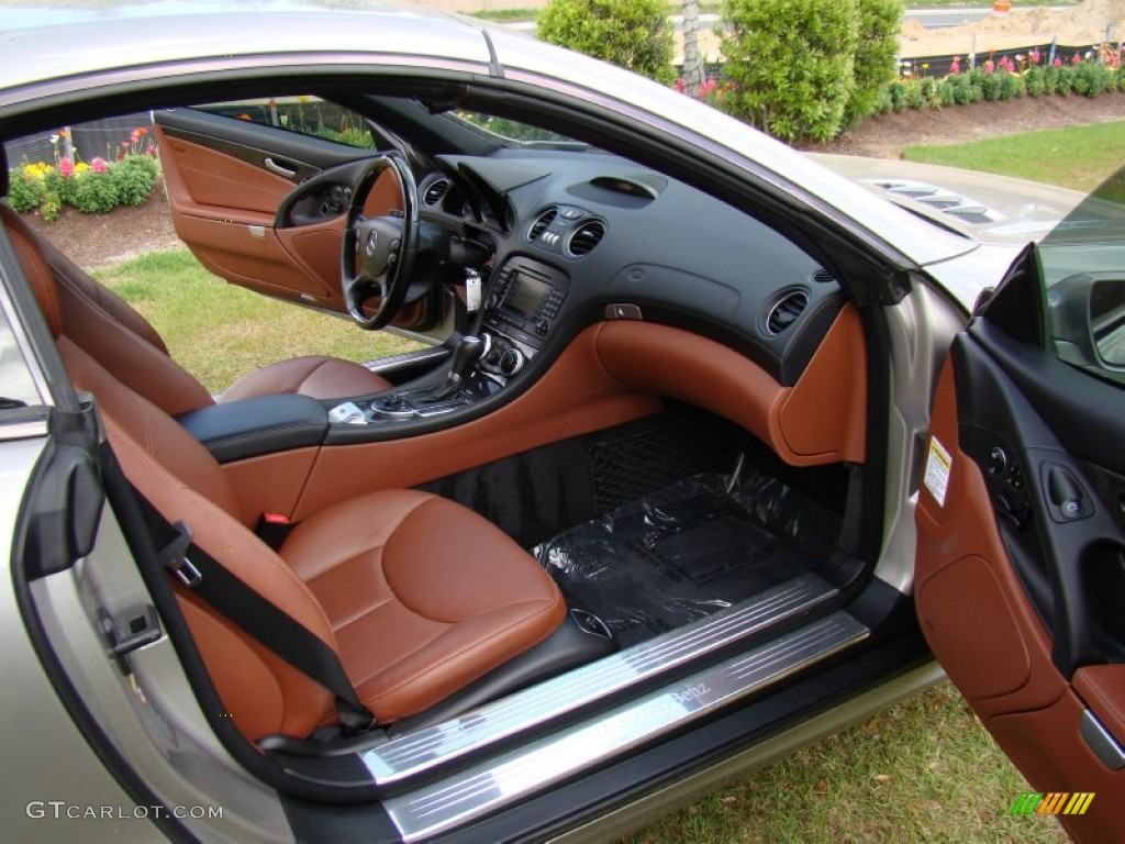 Cognac Brown Interior 2007 Mercedes-Benz SL 550 Roadster Photo #62787987