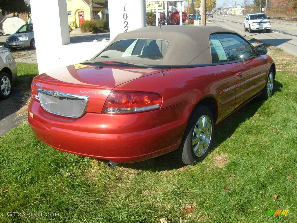 2006 Sebring Limited Convertible - Inferno Red Crystal Pearl / Light Taupe photo #6