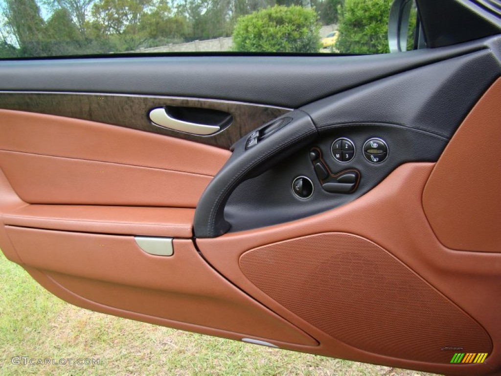 2007 Mercedes-Benz SL 550 Roadster Cognac Brown Door Panel Photo #62788023