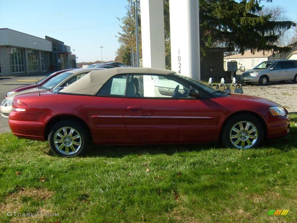 2006 Sebring Limited Convertible - Inferno Red Crystal Pearl / Light Taupe photo #13
