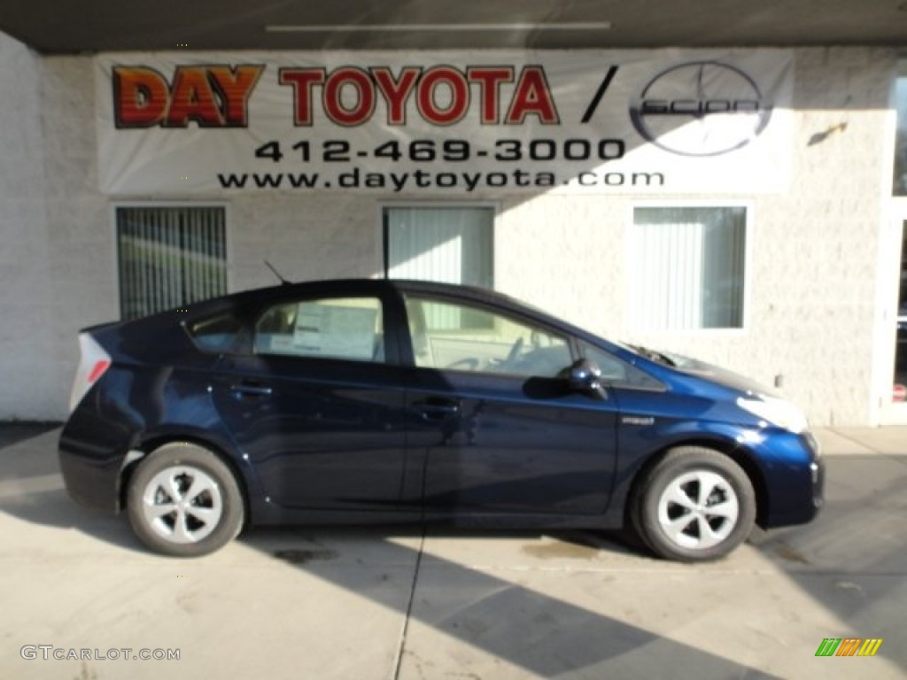 2012 Prius 3rd Gen Two Hybrid - Nautical Blue Metallic / Bisque photo #1