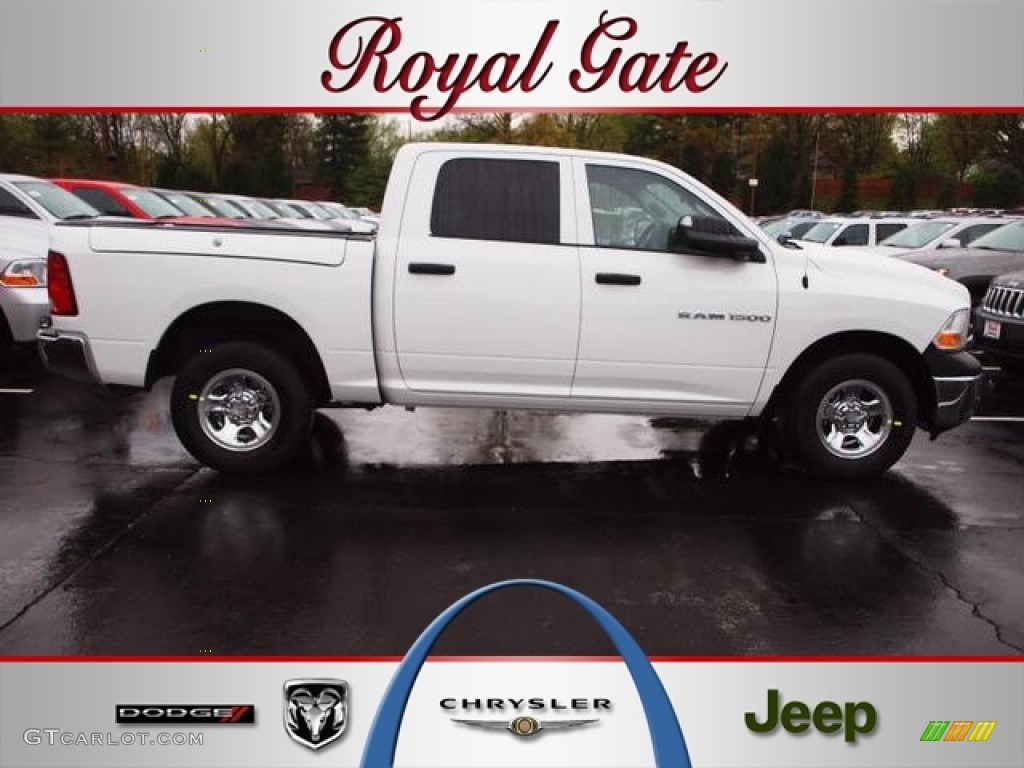 2012 Ram 1500 ST Crew Cab 4x4 - Bright White / Dark Slate Gray/Medium Graystone photo #1