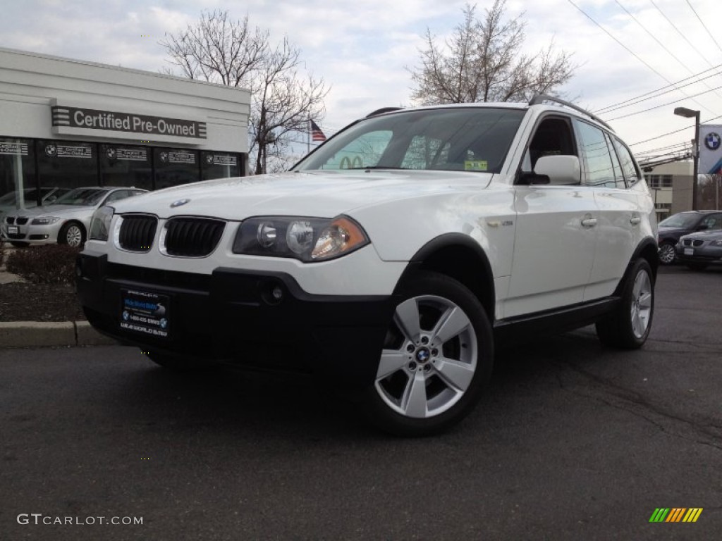 2004 X3 2.5i - Alpine White / Black photo #1