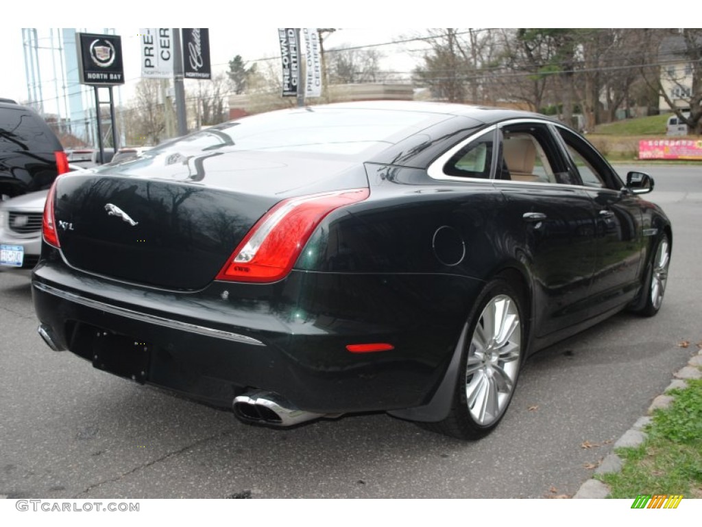 2011 XJ XJL Supercharged - Botanical Green Metallic / Cashew/Truffle photo #6