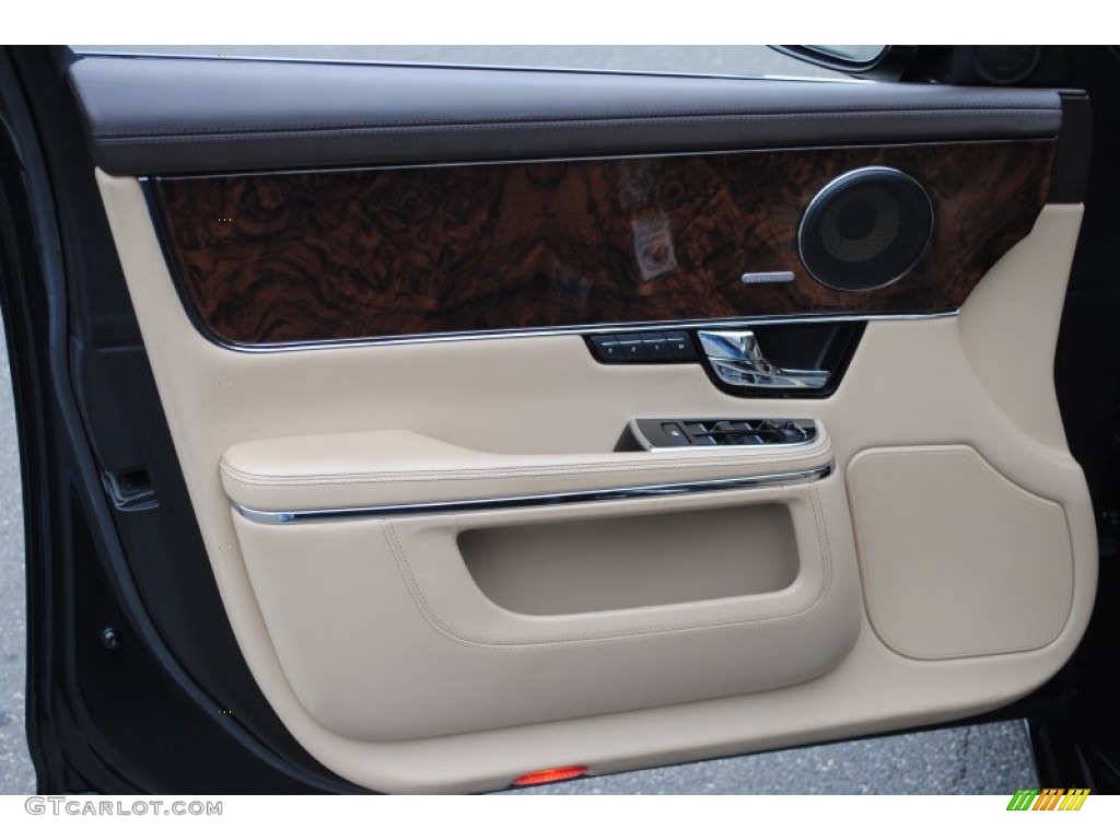 2011 Jaguar XJ XJL Supercharged Cashew/Truffle Door Panel Photo #62790154