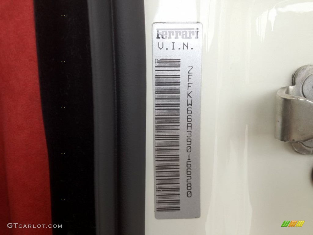 2009 F430 16M Scuderia Spider - White Avus / Black photo #23