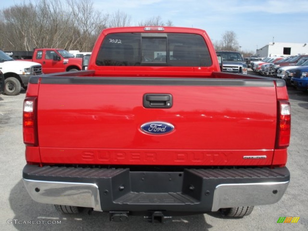 2012 F350 Super Duty XLT SuperCab 4x4 - Vermillion Red / Steel photo #7