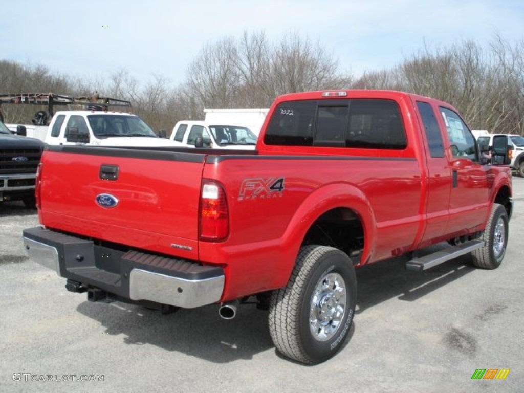 2012 F350 Super Duty XLT SuperCab 4x4 - Vermillion Red / Steel photo #8