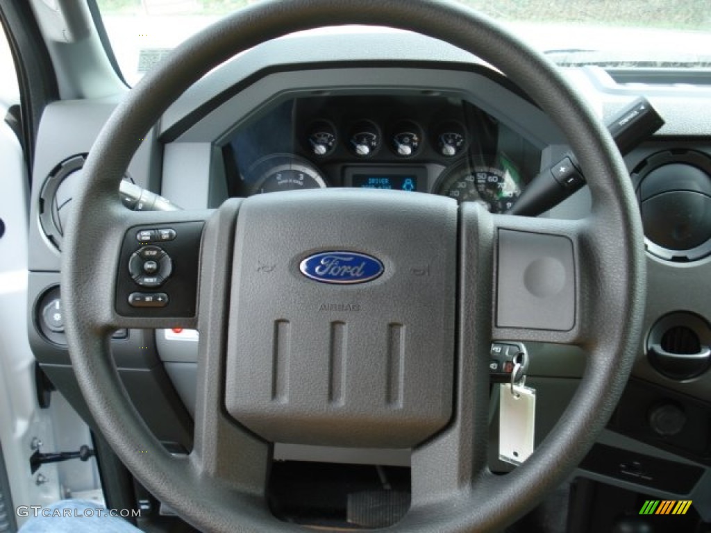 2012 Ford F550 Super Duty XL Regular Cab 4x4 Dump Truck Steel Steering Wheel Photo #62795500
