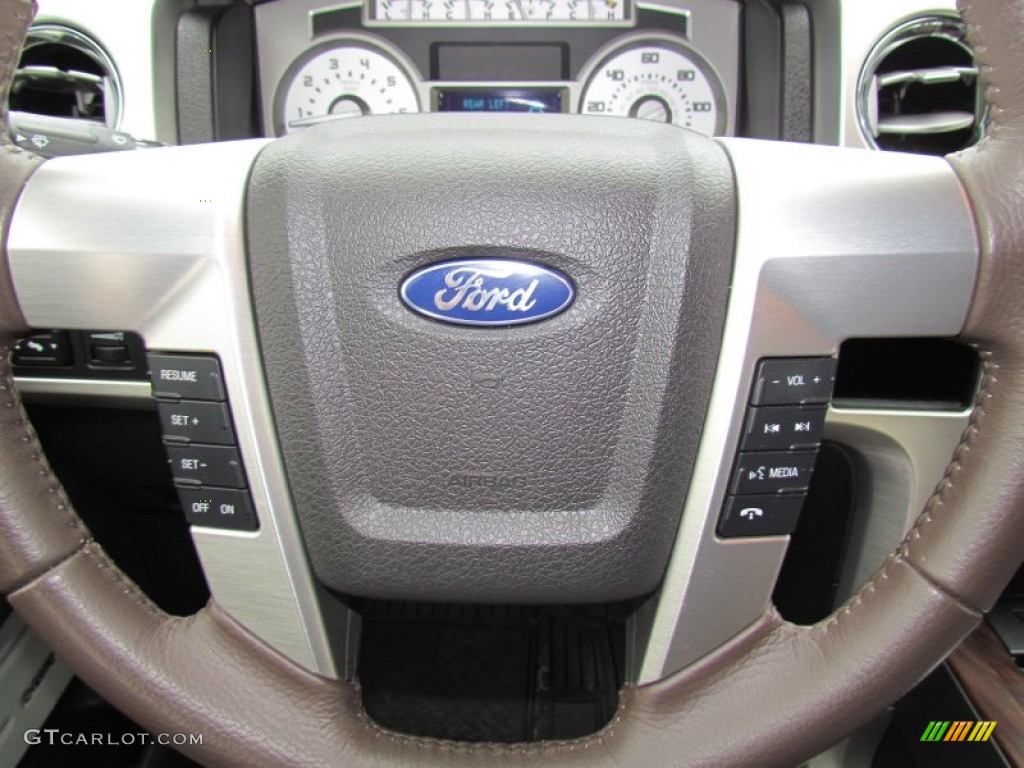 2010 F150 Platinum SuperCrew - White Platinum Metallic Tri Coat / Sienna Brown Leather/Black photo #16