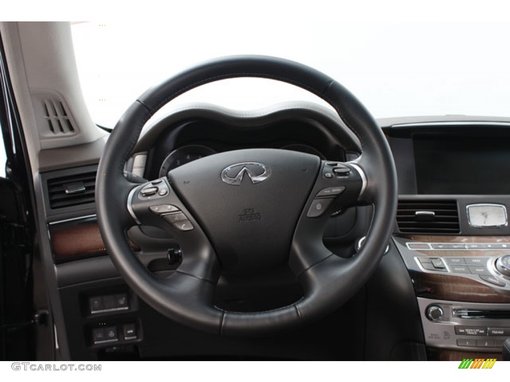 2012 Infiniti M 37x AWD Sedan Java Steering Wheel Photo #62796856