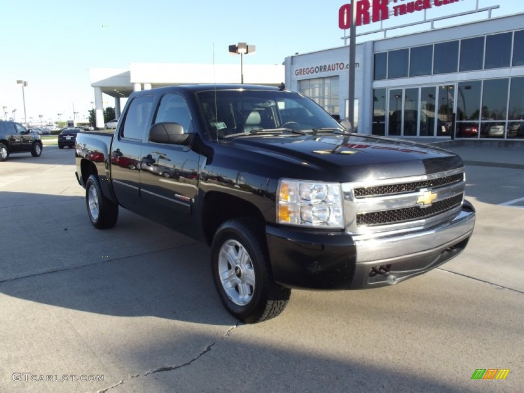 2007 Silverado 1500 LT Crew Cab 4x4 - Black / Ebony Black photo #2