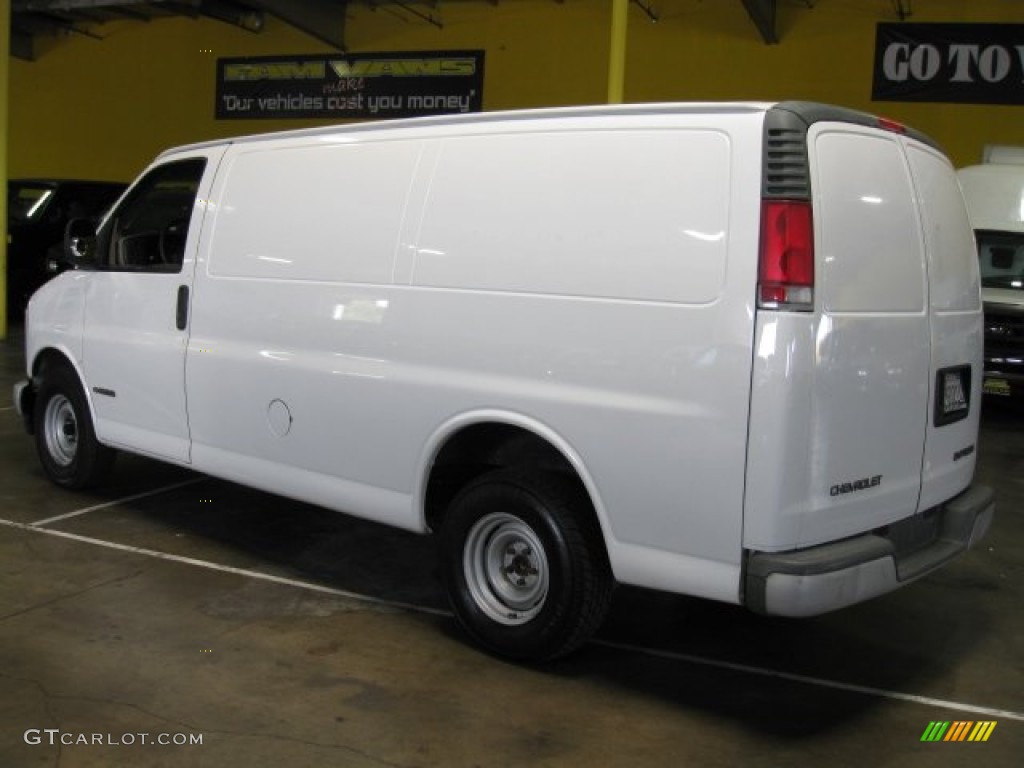 2001 Express 1500 Cargo Van - White / Dark Pewter photo #4