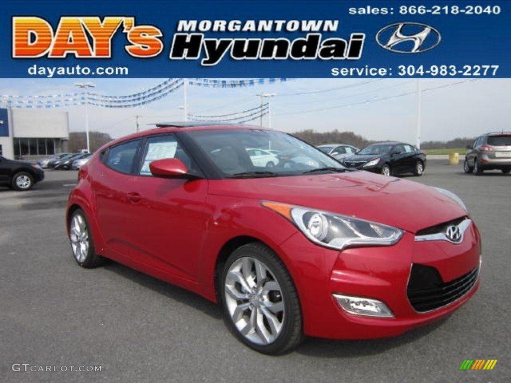 2012 Veloster  - Boston Red / Gray photo #1