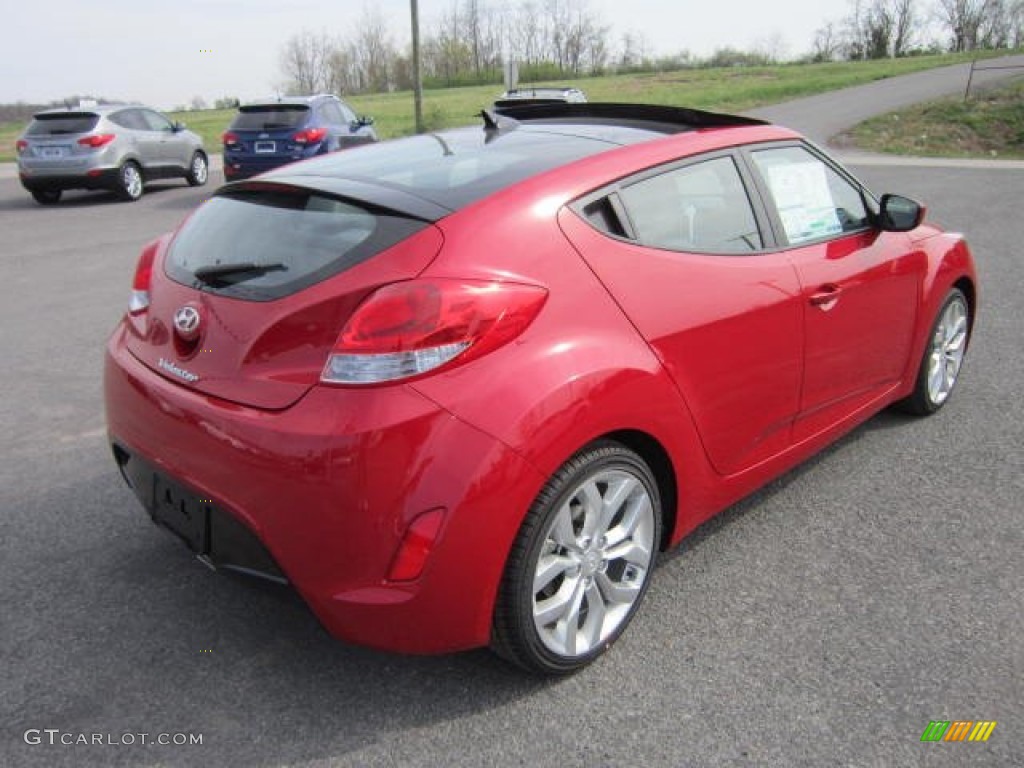 2012 Veloster  - Boston Red / Gray photo #7