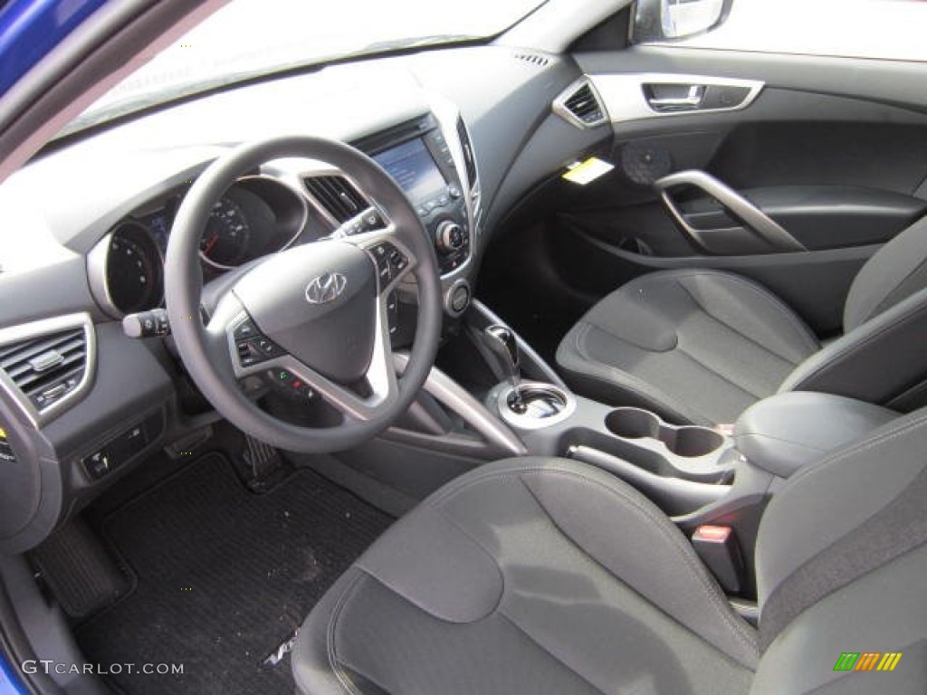 Black Interior 2012 Hyundai Veloster Standard Veloster Model Photo #62801485