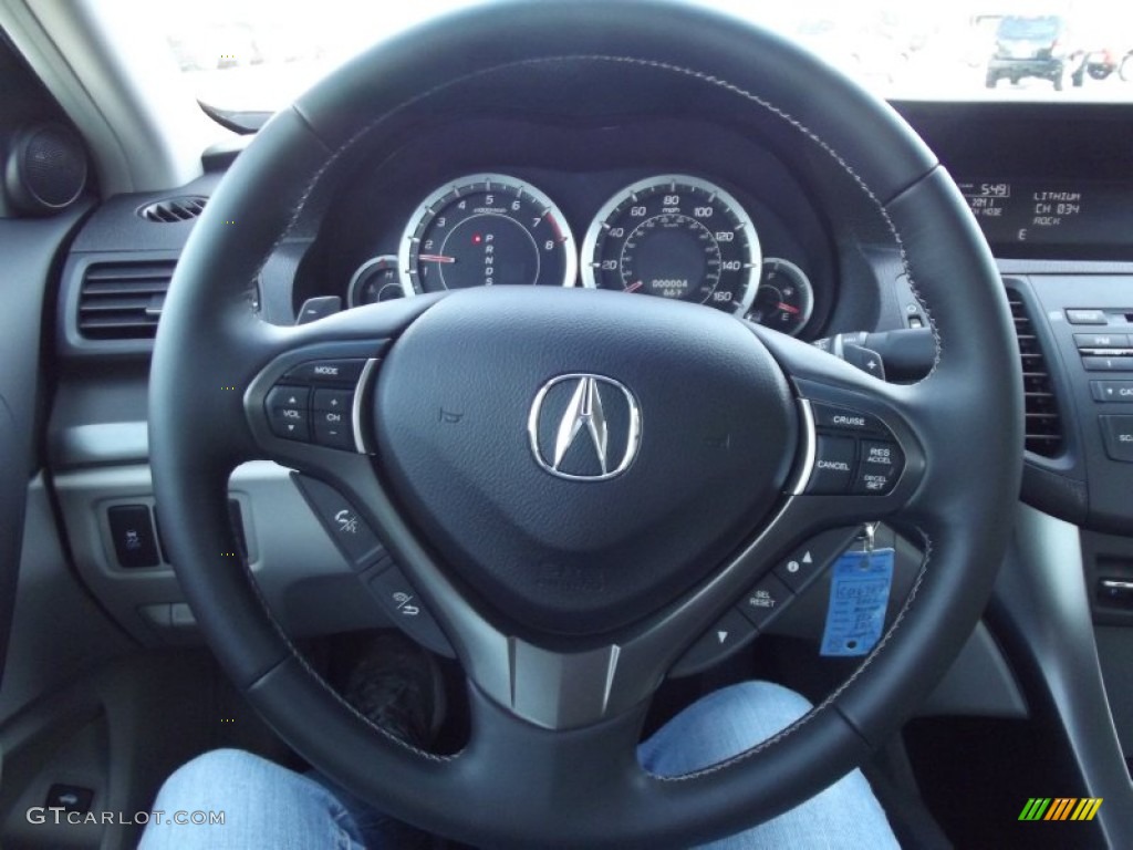 2012 Acura TSX Sedan Taupe Steering Wheel Photo #62801513