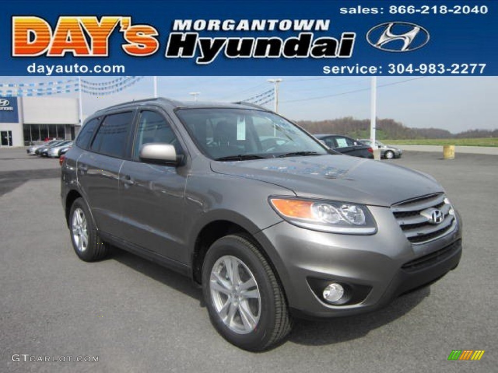 2012 Santa Fe SE V6 AWD - Mineral Gray / Gray photo #1