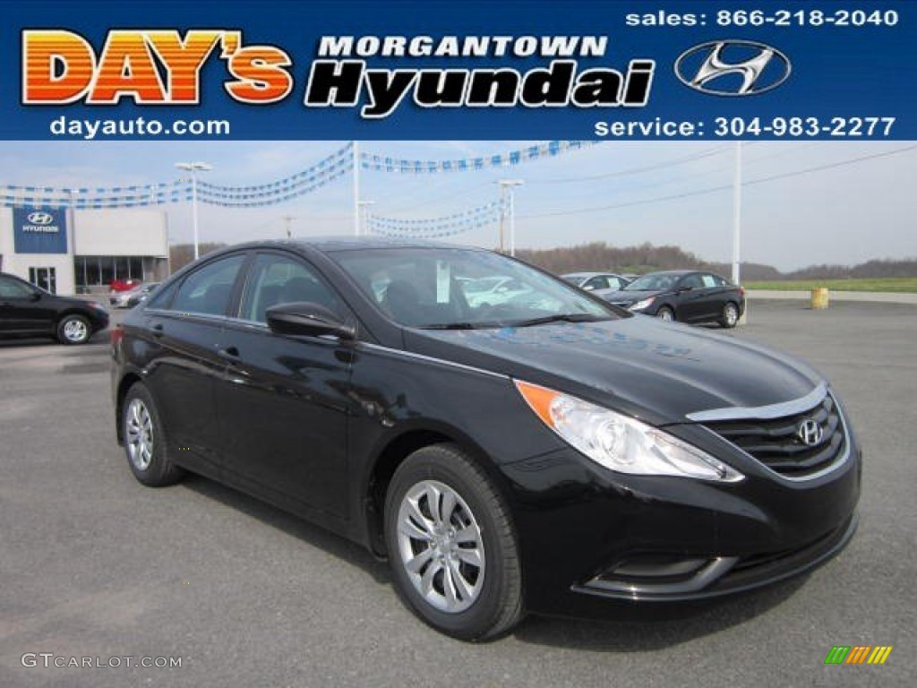 2012 Sonata GLS - Midnight Black / Gray photo #1