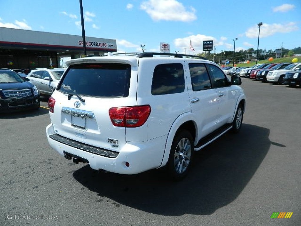 2012 Sequoia Limited 4WD - Blizzard White Pearl / Sand Beige photo #3