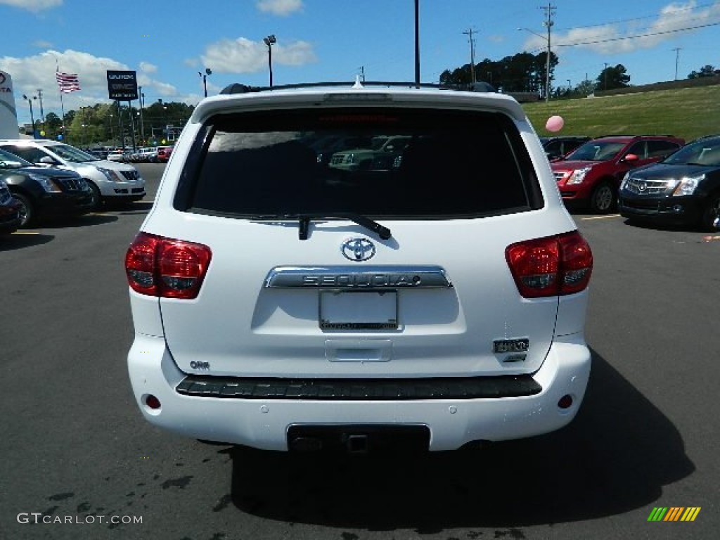 2012 Sequoia Limited 4WD - Blizzard White Pearl / Sand Beige photo #4