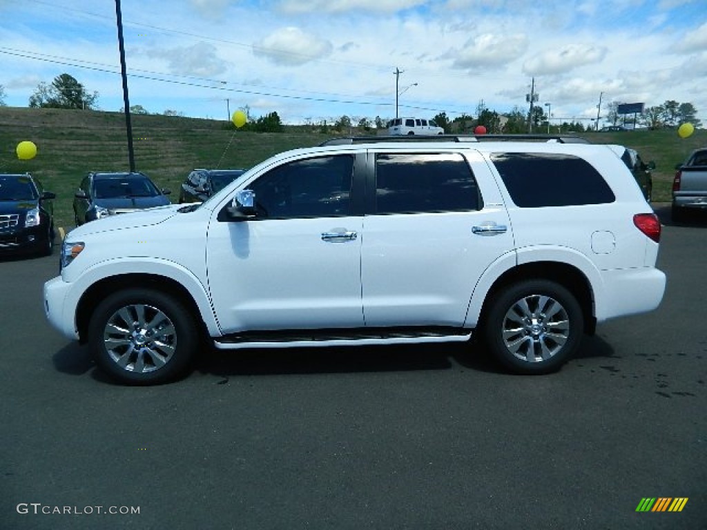 2012 Sequoia Limited 4WD - Blizzard White Pearl / Sand Beige photo #6