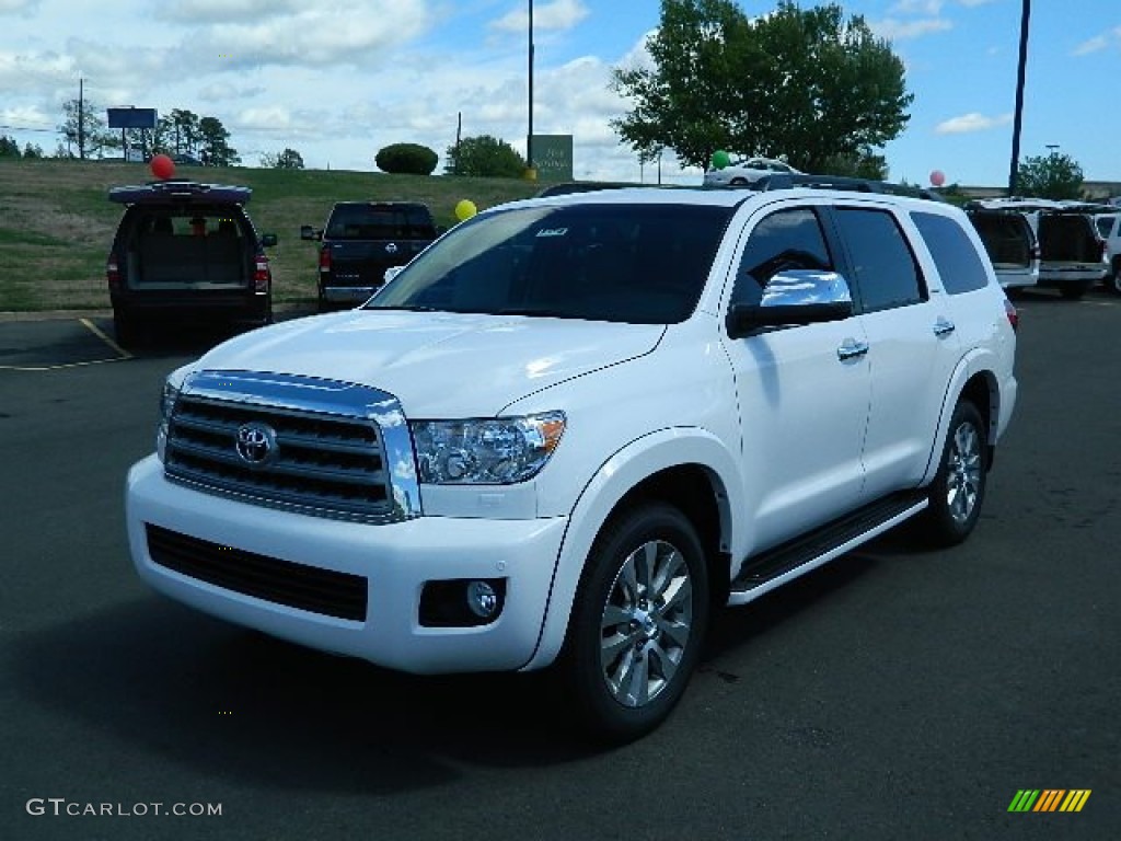 2012 Sequoia Limited 4WD - Blizzard White Pearl / Sand Beige photo #7