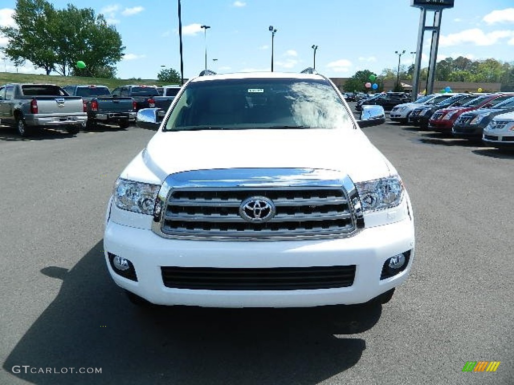 2012 Sequoia Limited 4WD - Blizzard White Pearl / Sand Beige photo #8