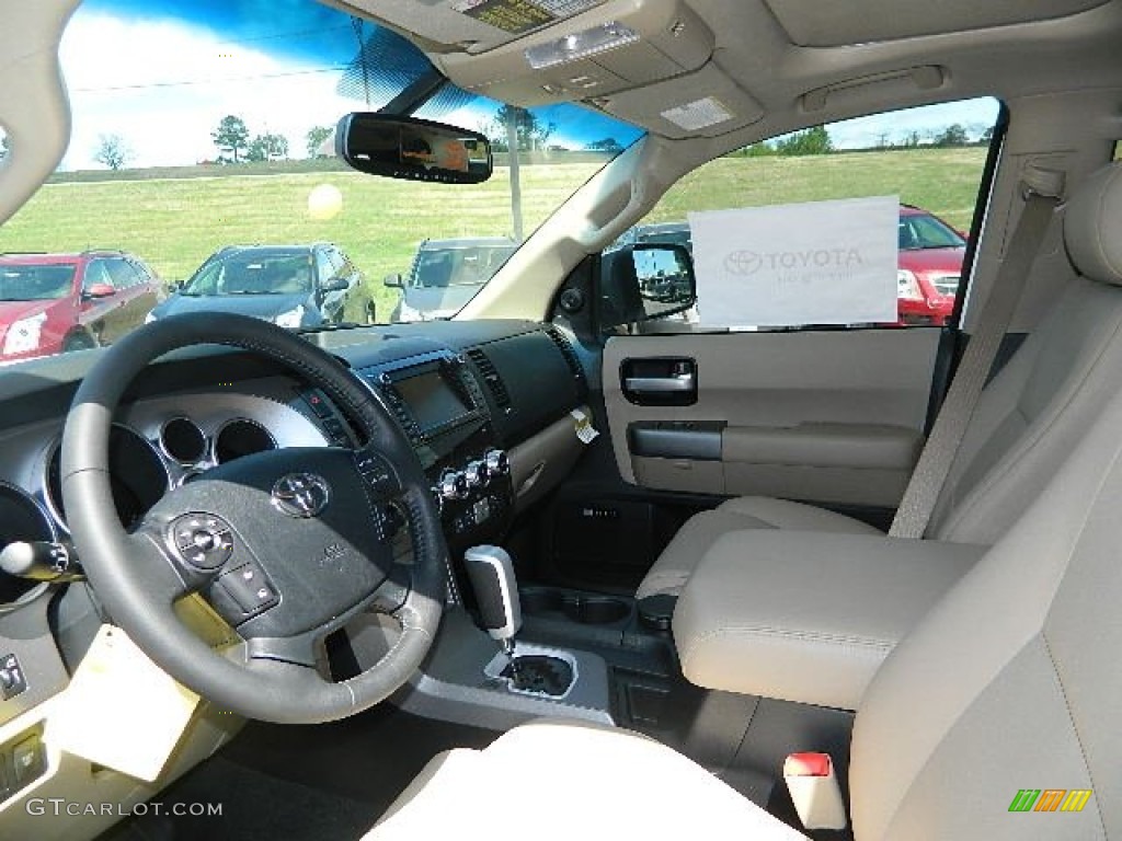 2012 Sequoia Limited 4WD - Blizzard White Pearl / Sand Beige photo #10