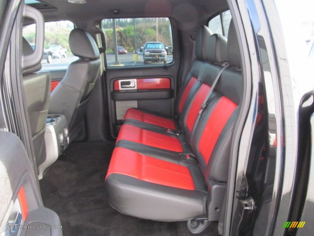 Raptor Black/Orange Interior 2011 Ford F150 SVT Raptor SuperCrew 4x4 Photo #62803582