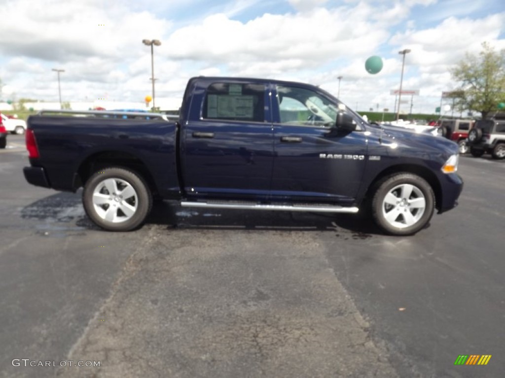 2012 Ram 1500 Express Crew Cab 4x4 - True Blue Pearl / Dark Slate Gray/Medium Graystone photo #4